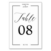 書エレガント道白黒表番号 テーブルナンバー (正面)