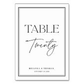 書エレガント道白黒表20 テーブルナンバー (裏面)