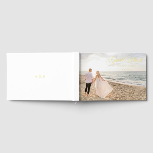 書エレガント道結婚の写真 ゲストブック (全面)