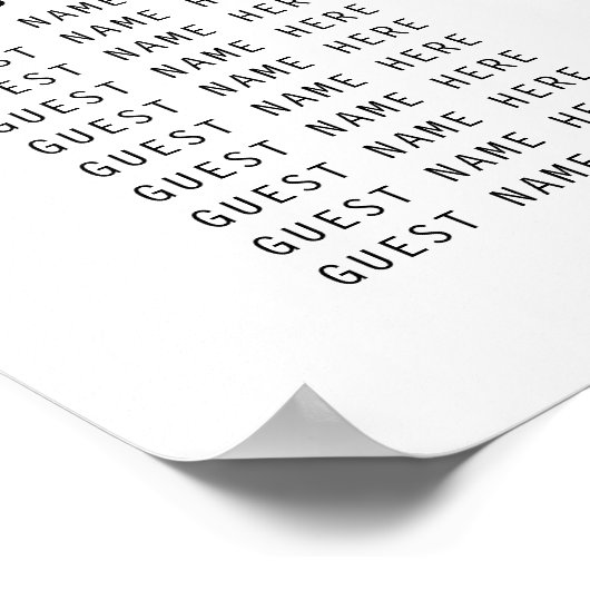 書エレガント道結婚の座席表 ポスター (角)