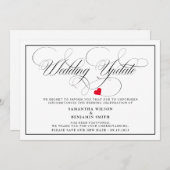 書エレガント道結婚の更新 招待状 (正面/裏面)