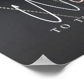 書エレガント道結婚の歓迎の看板ポスター ポスター (角)