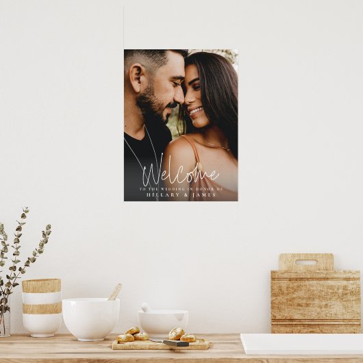 書エレガント道結婚の歓迎の看板ポスター ポスター (キッチン)