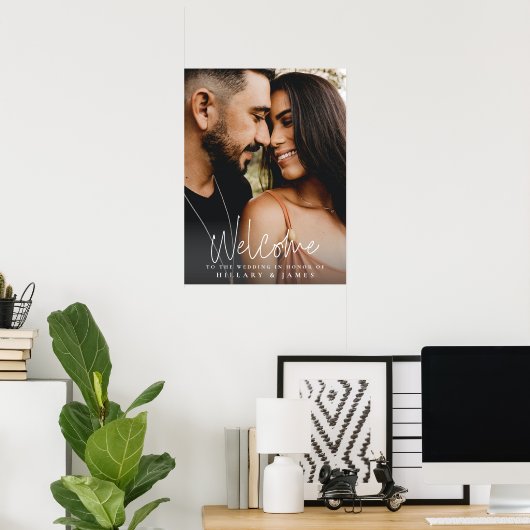 書エレガント道結婚の歓迎の看板ポスター ポスター (ホームオフィス)