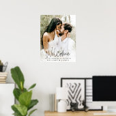 書エレガント道結婚の歓迎の看板ポスター ポスター (ホームオフィス)