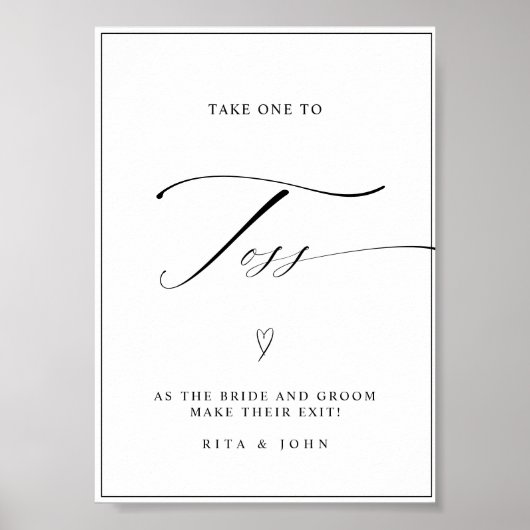 書エレガント道結婚の花びらトスが飛び散る ポスター (正面)