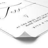 書エレガント道結婚の花びらトスが飛び散る ポスター (角)