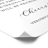 書エレガント道結婚の開いたバー ポスター (角)