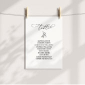 書エレガント道表番号2座席表 招待状