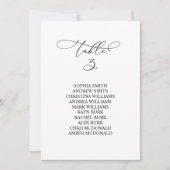 書エレガント道表番号3座席表 招待状 (正面)