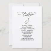 書エレガント道表番号8座席表 招待状 (裏面)