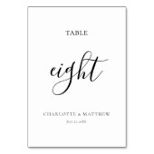 書エレガント道表番号 テーブルナンバー (裏面)