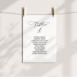 書エレガント道表第1座席表 招待状