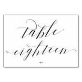 書エレガント道表18披露宴 テーブルナンバー (正面)