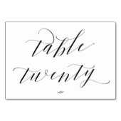 書エレガント道表20披露宴 テーブルナンバー (裏面)