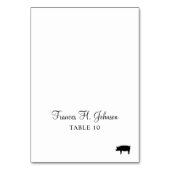 書エレガント道豚肉食選択座席表 テーブルナンバー (正面)