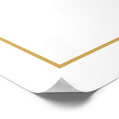 書エレガント道金ゴールドの結婚歓迎 ポスター (角)