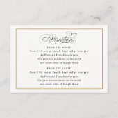 書エレガント道金ゴールドの道順 エンクロージャーカード (裏面)