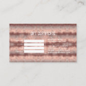 書エレガント道金ゴールドプロフェッショナル美しいサロン ロイヤリティカード (裏面)