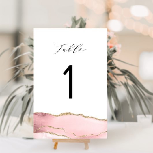 書エレガント道金ゴールド及び赤面瑪瑙 テーブルナンバー