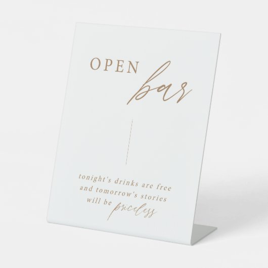 書エレガント道金ゴールド結婚の開いたバー表 台座サイン (正面)