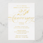 書エレガント道25周年記念パーティー 箔招待状 (正面)