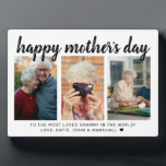 書エレガント道3写真母の日おばあちゃん フォトプラーク<br><div class="desc">おばあちゃんやおばあちゃんのための"幸せな母の日"の書道レタリングを持つ美しいギフトプラーク、母の日のための完璧な思い出に残るギフト。</div>