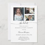 書エレガント道4写真卒業 招待状 (裏面)