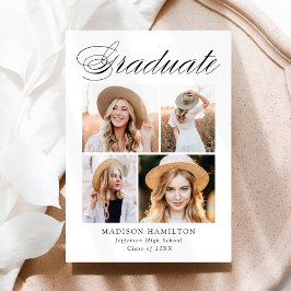 書エレガント道4写真卒業 案内状