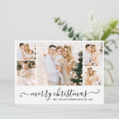 書エレガント道5写真コラージュのクリスマスカード 招待状 (スタンド正面)