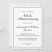 書エレガント道50結婚周年 招待状 (正面)