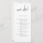 書エレガント道 |の結婚旅程カード 招待状 (裏面)