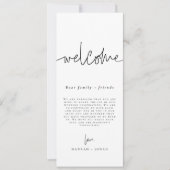 書エレガント道 |の結婚旅程カード 招待状 (正面)
