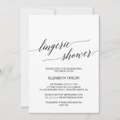 書エレガント道 |フローラバックランジェリーシャワー 招待状 (正面)