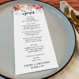 書エレガント道、ブルゴーニュ&ピーチ赤面バラ メニュー