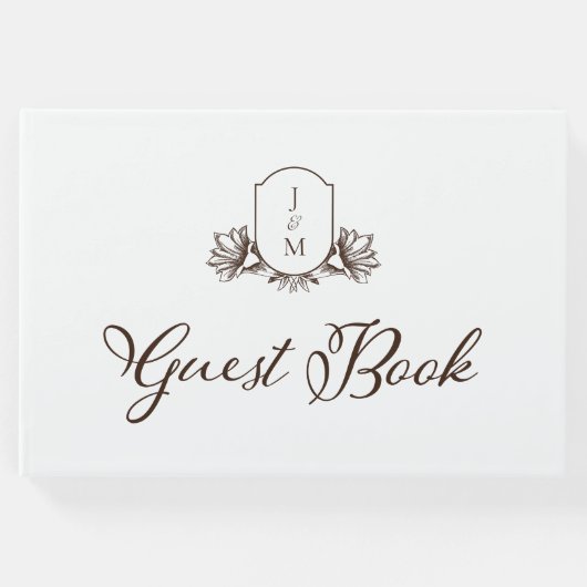 書エレガント道・植物性モノグラムクレスト ゲストブック (正面)