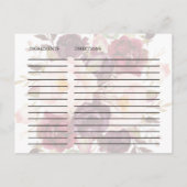 書エレガント道 |色あせたフローラレシピ ポストカード (裏面)