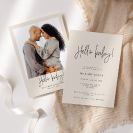 書エレガント道 |赤ちゃんシャワーこんにちはベビーピンク 招待状