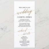 書エレガント道 |金ゴールド結婚のイベント順序 プログラム (正面)