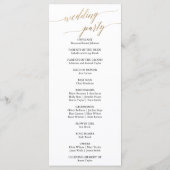 書エレガント道 |金ゴールド結婚披露宴プログラム プログラム (裏面)