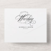 書エレガント道（ENVは不要） オールインワン招待状 (裏面)