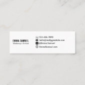 書エレガント道Helloハート金ゴールドグリッター スキニー名刺 (裏面)