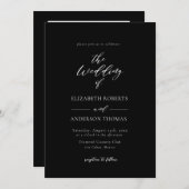 書エレガント道QRコードすべて1つ 招待状 (正面/裏面)