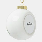 書エレガント面白無地シンプル名 セラミックボールオーナメント (左)