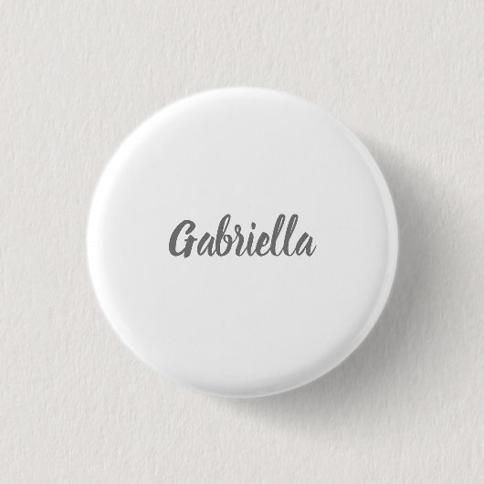 書エレガント面白無地シンプル名 缶バッジ (正面)