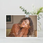 書カジュアル卒業生2枚フォト招待状 招待状 (スタンド正面)