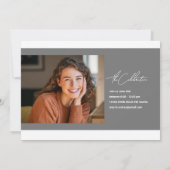 書カジュアル卒業生2枚フォト招待状 招待状 (裏面)