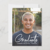 書カジュアル大学院写真招待状 招待状 (正面)