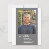 書カジュアル大学院写真招待状 招待状 (裏面)