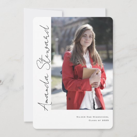 書カジュアル跡スクリプモダント 案内状 (正面)